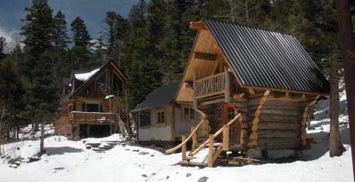 Ridgerunner Cabin, game room, and Staab House. Taos Ski Valley, New Mexico